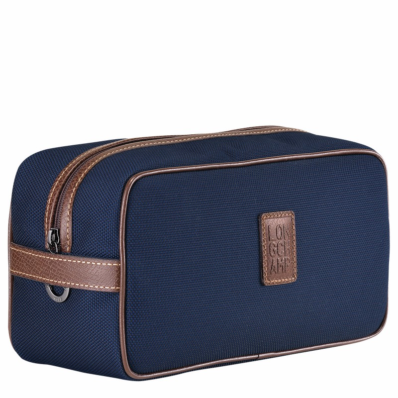 Longchamp Boxford Toiletry case - Recycled canvas Blue USA | L1034080127