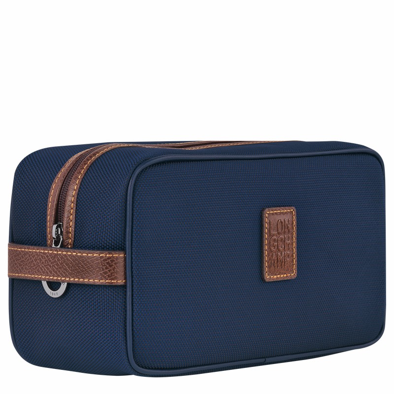 Longchamp Boxford Toiletry case - Recycled canvas Blue USA | L1034080127