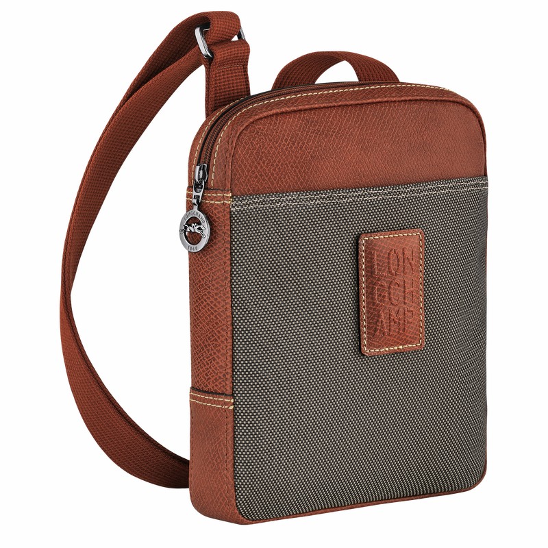 Longchamp Boxford XS Crossbody bag - Recycled canvas Brown USA | L1712080042-