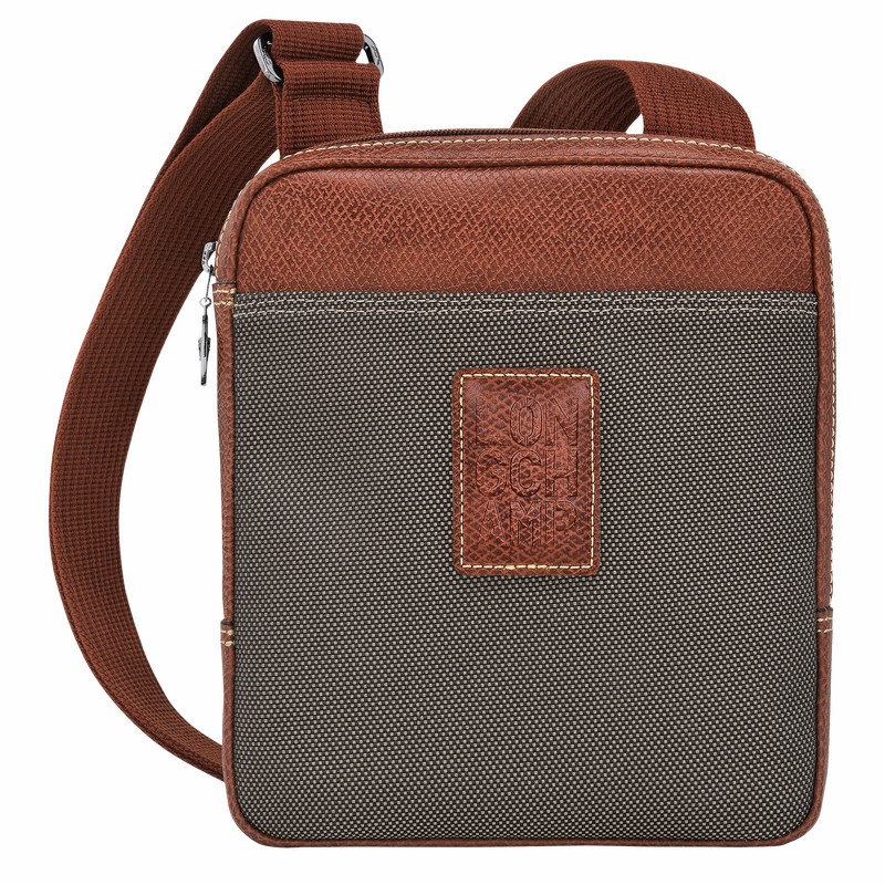 Longchamp Boxford XS Crossbody bag - Recycled canvas Brown USA | L1712080042-