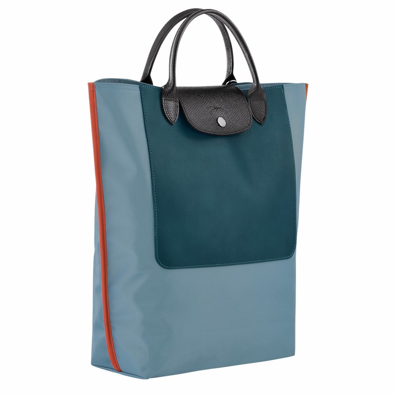 Longchamp Cabas M Tote bag - Canvas Blue USA | 10264093427-