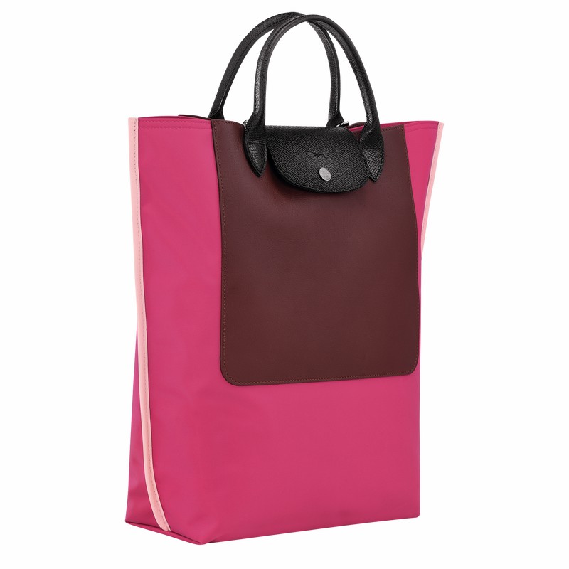 Longchamp Cabas M Tote bag - Canvas Fuchsia USA | 10264093J13