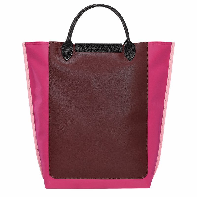 Longchamp Cabas M Tote bag - Canvas Fuchsia USA | 10264093J13