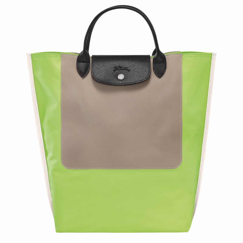 Longchamp Cabas M Tote bag - Canvas Green Light USA | 10264093355