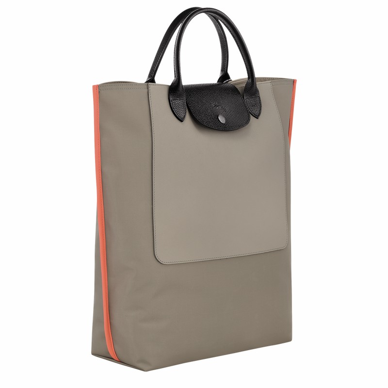 Longchamp Cabas M Tote bag - Canvas Grey USA | 10264093266