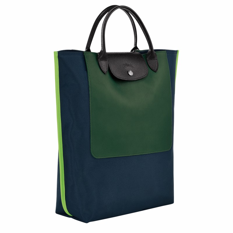 Longchamp Cabas M Tote bag - Canvas Navy USA | 10264093006