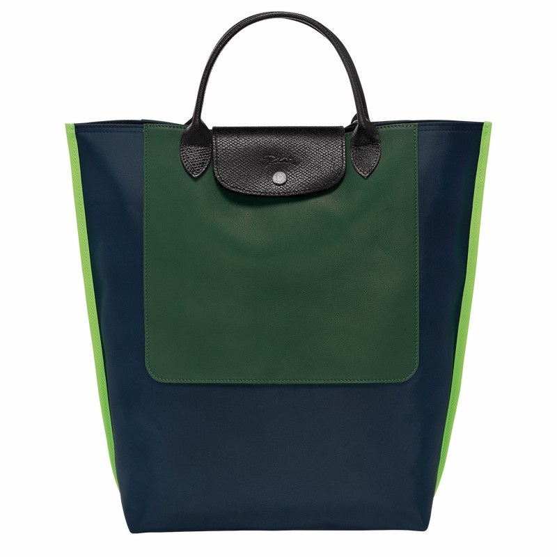 Longchamp Cabas M Tote bag - Canvas Navy USA | 10264093006