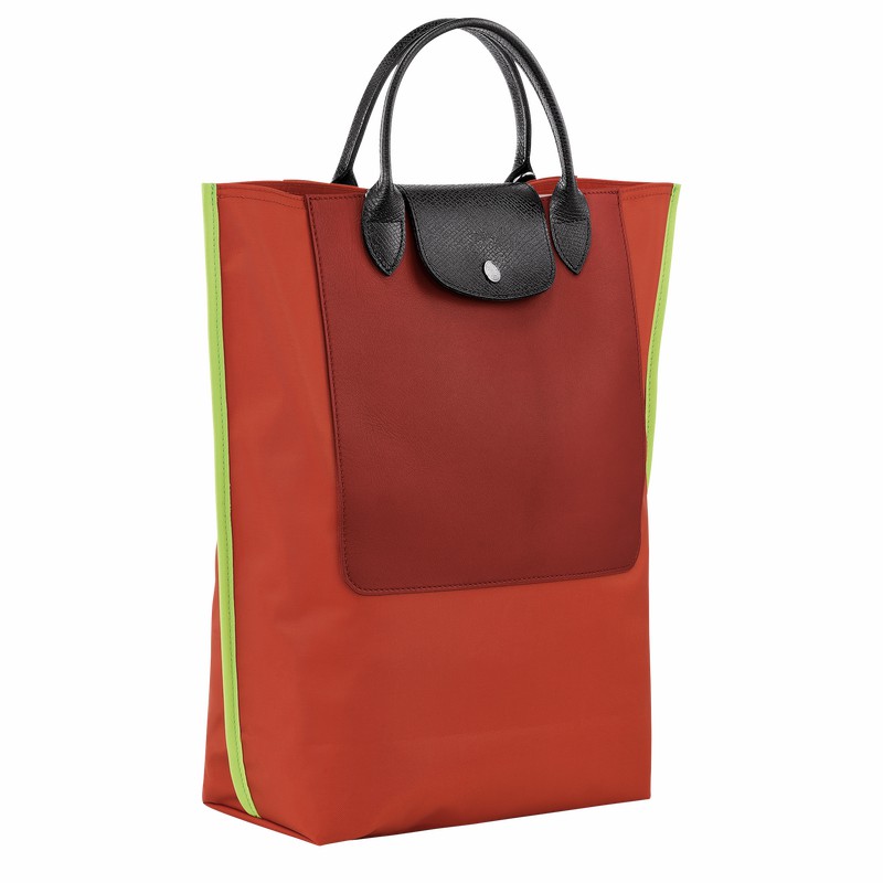 Longchamp Cabas M Tote bag - Canvas Orange USA | 10264093461