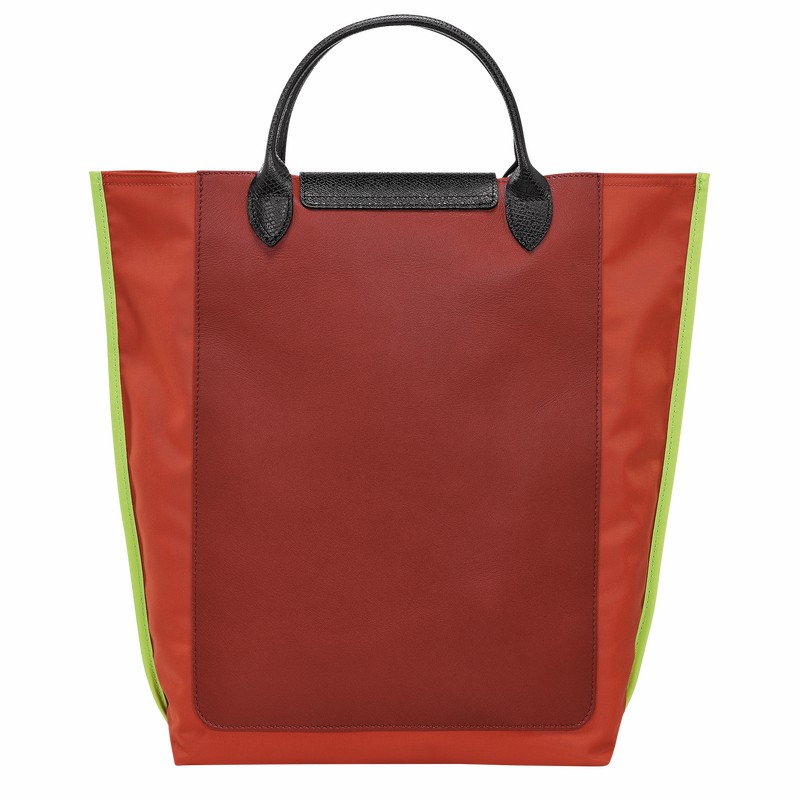 Longchamp Cabas M Tote bag - Canvas Orange USA | 10264093461