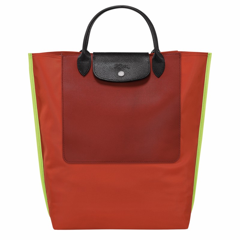 Longchamp Cabas M Tote bag - Canvas Orange USA | 10264093461