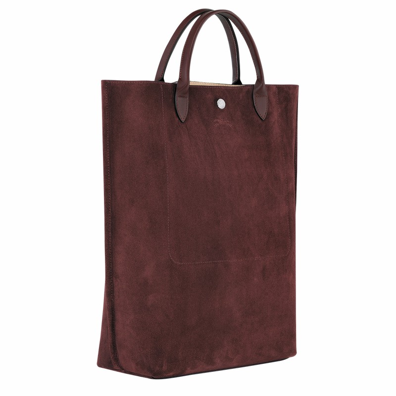 Longchamp Cabas M Tote bag - Leather Burgundy USA | 10277HFO009