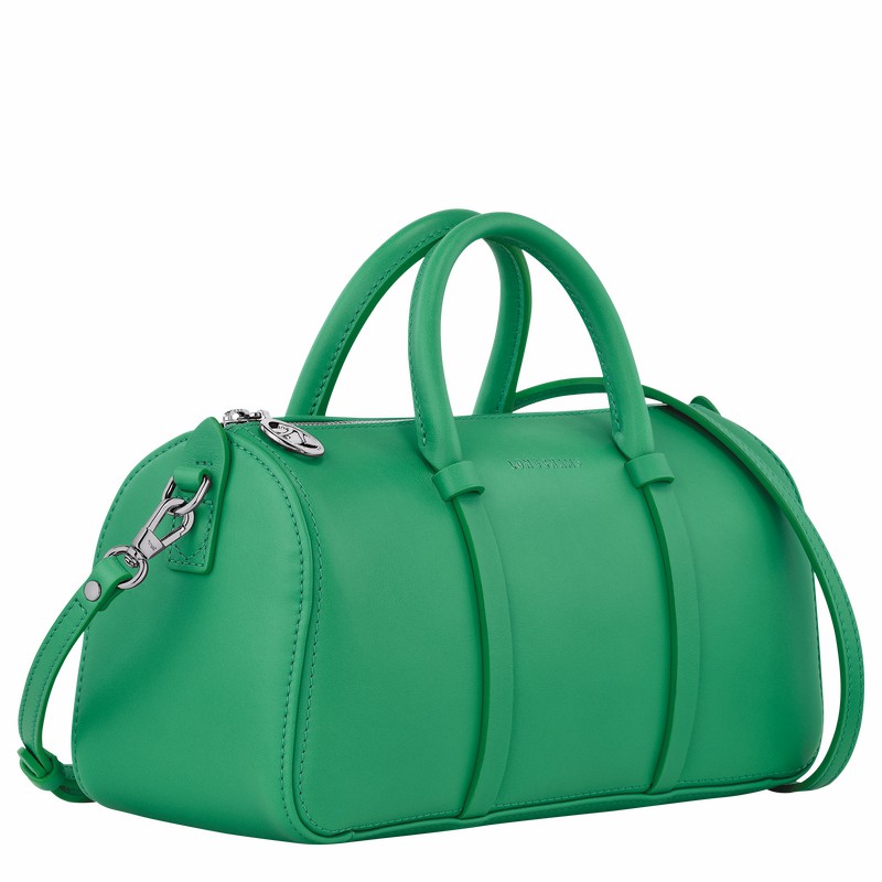 Longchamp Daylong M Handbag - Leather Green USA | 10271HFK129