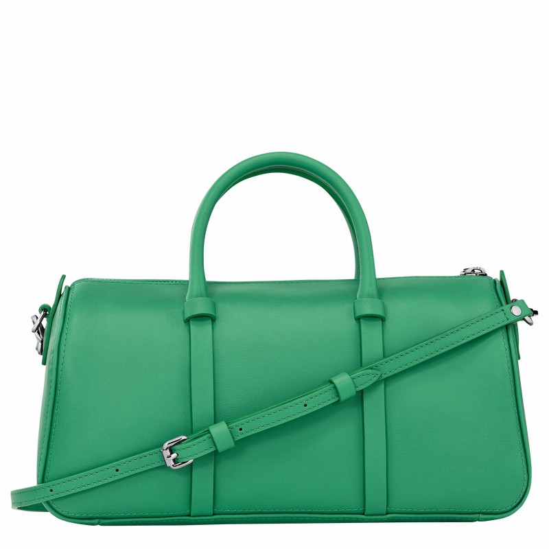 Longchamp Daylong M Handbag - Leather Green USA | 10271HFK129