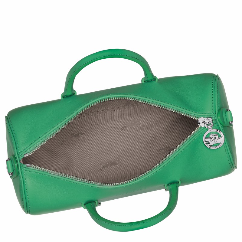 Longchamp Daylong M Handbag - Leather Green USA | 10271HFK129