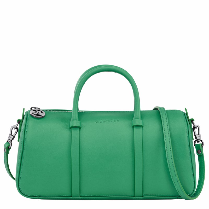 Longchamp Daylong M Handbag - Leather Green USA | 10271HFK129