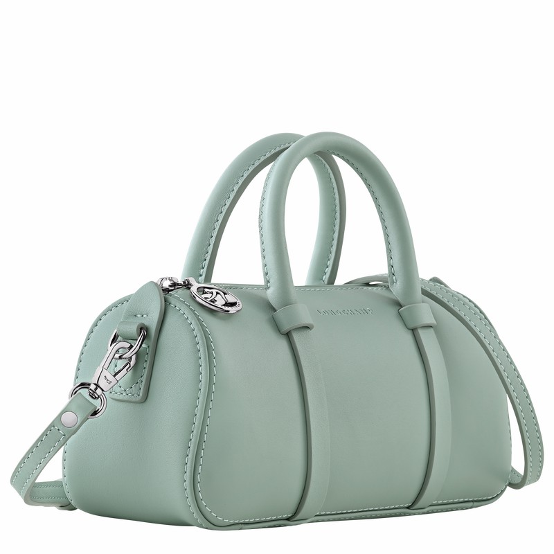 Longchamp Daylong S Handbag - Leather Celadon USA | 10270HFK282