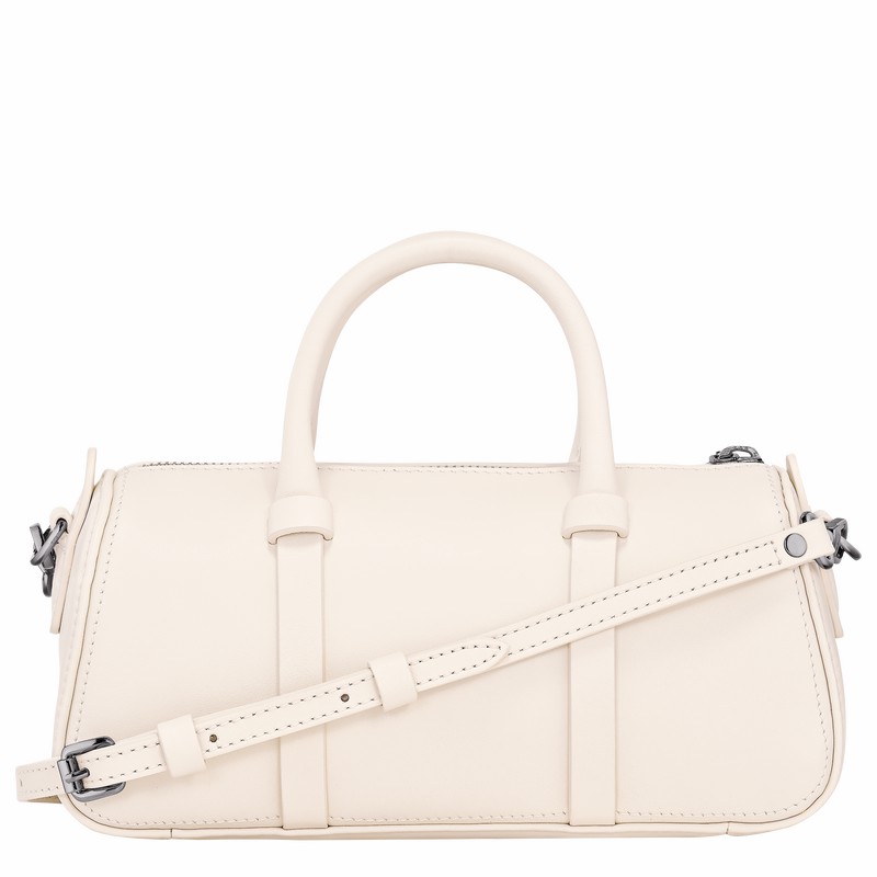 Longchamp Daylong S Handbag - Leather White USA | 10270HFK037