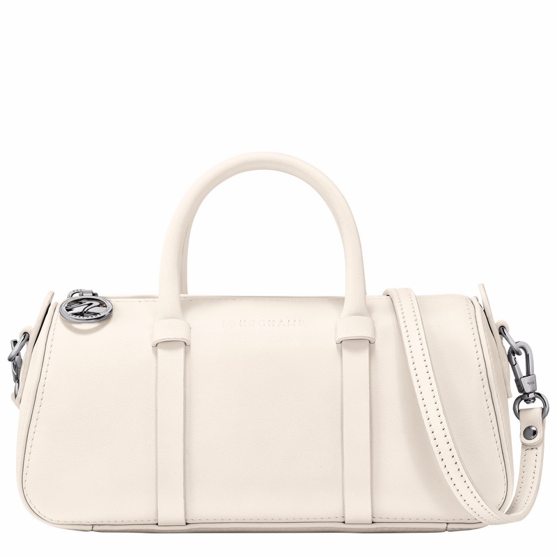 Longchamp Daylong S Handbag - Leather White USA | 10270HFK037