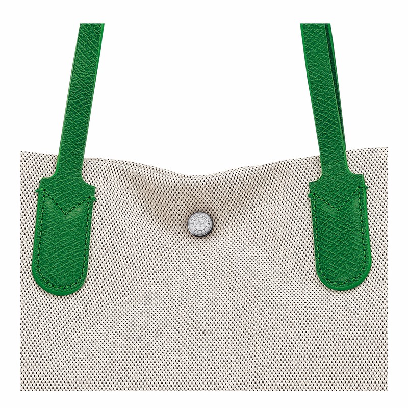 Longchamp Essential L Tote bag - Canvas Green USA | 10090HSG129