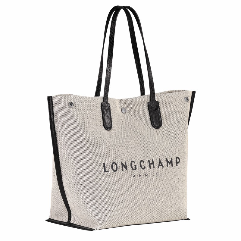 Longchamp Essential L Tote bag - Canvas White USA | 10090HSG037