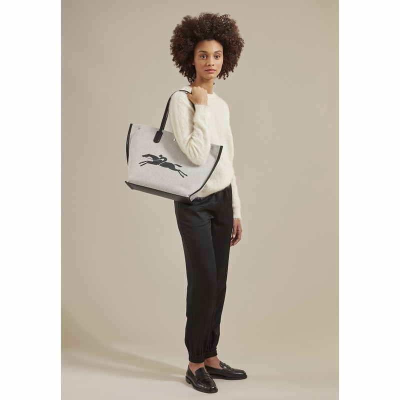 Longchamp Essential L Tote bag - Canvas White USA | 10090HSG037