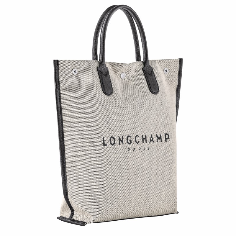 Longchamp Essential M Tote bag - Canvas White USA | 10211HSG037