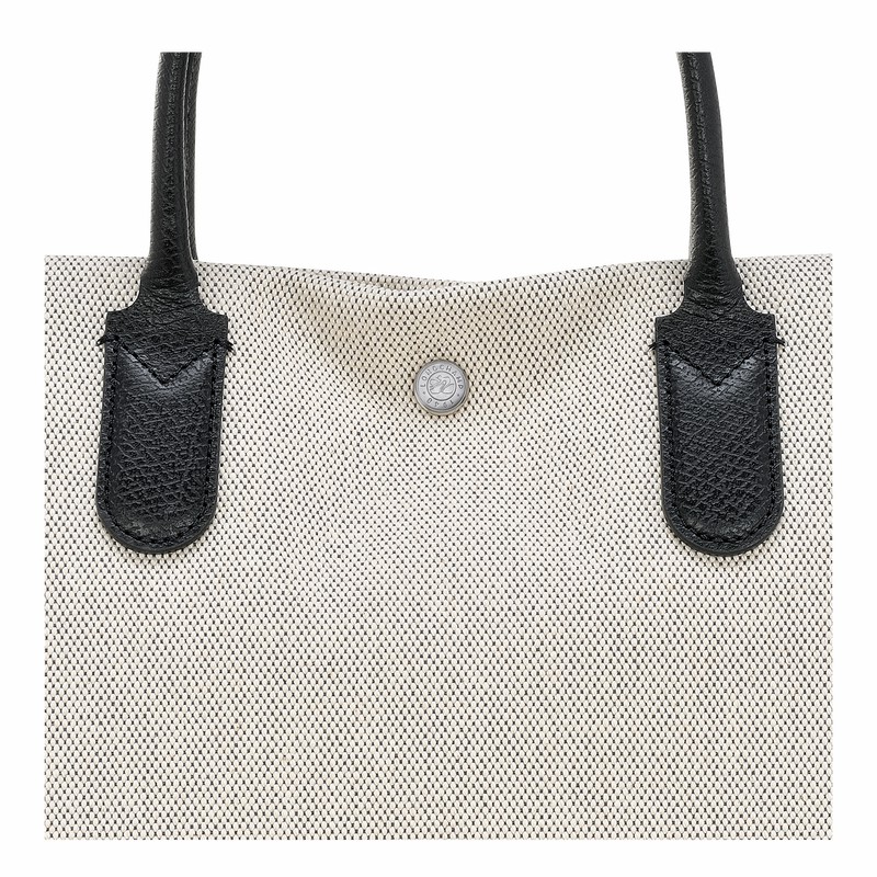 Longchamp Essential M Tote bag - Canvas White USA | 10211HSG037