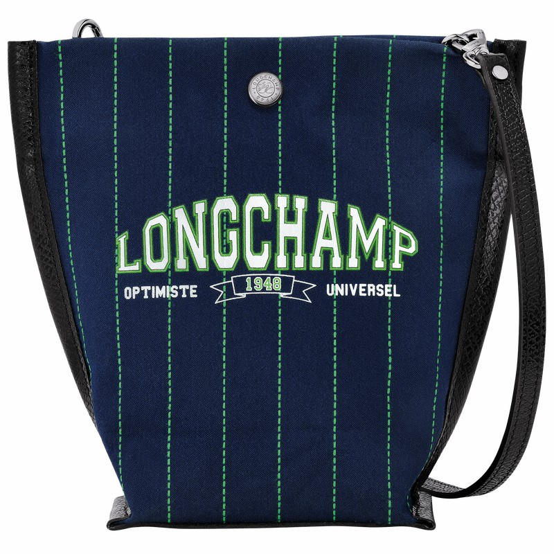 Longchamp Essential XS Crossbody bag - Canvas Navy USA | 10257HFD006-