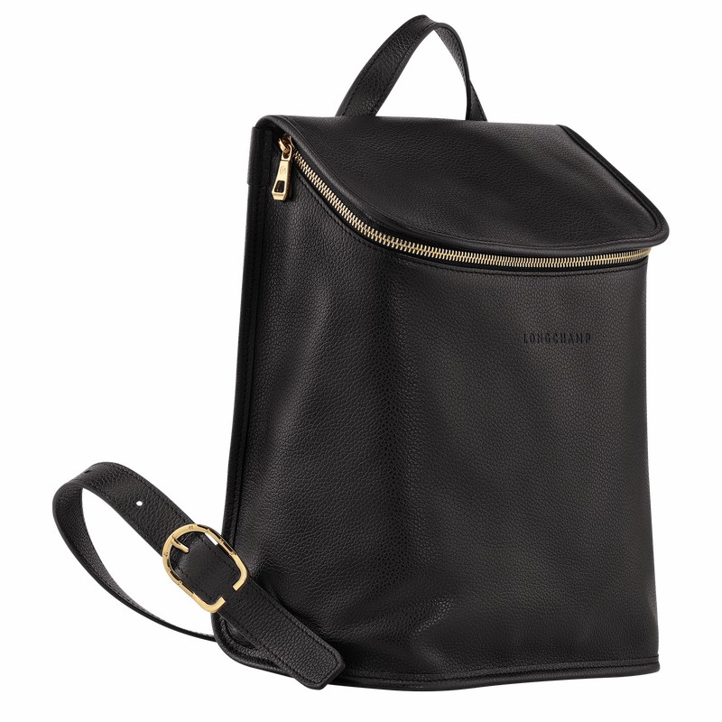 Longchamp Le FOULONNÉ Backpack - Leather Black USA | 10195021001