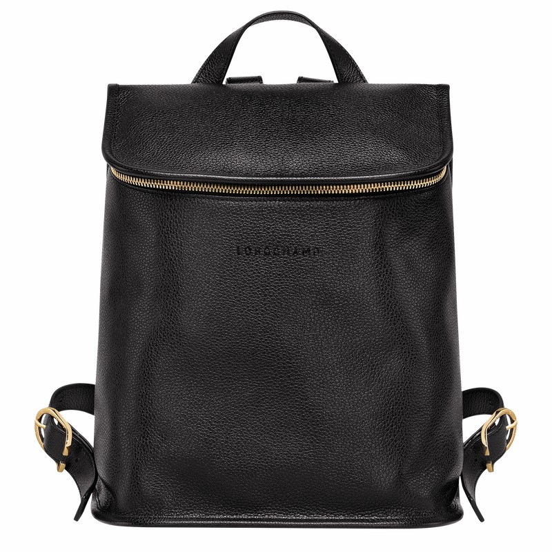 Longchamp Le FOULONNÉ Backpack - Leather Black USA | 10195021001