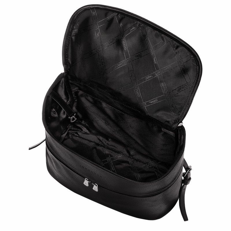 Longchamp Le FOULONNÉ Backpack - Leather Black USA | L1617021047