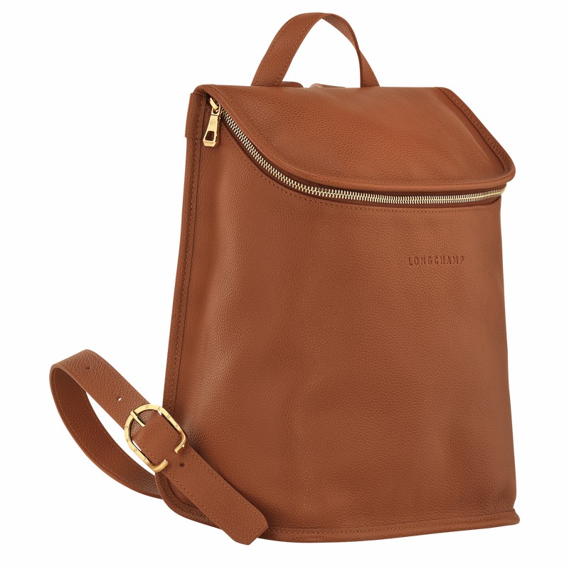 Longchamp Le FOULONNÉ Backpack - Leather Caramel USA | 10195021121