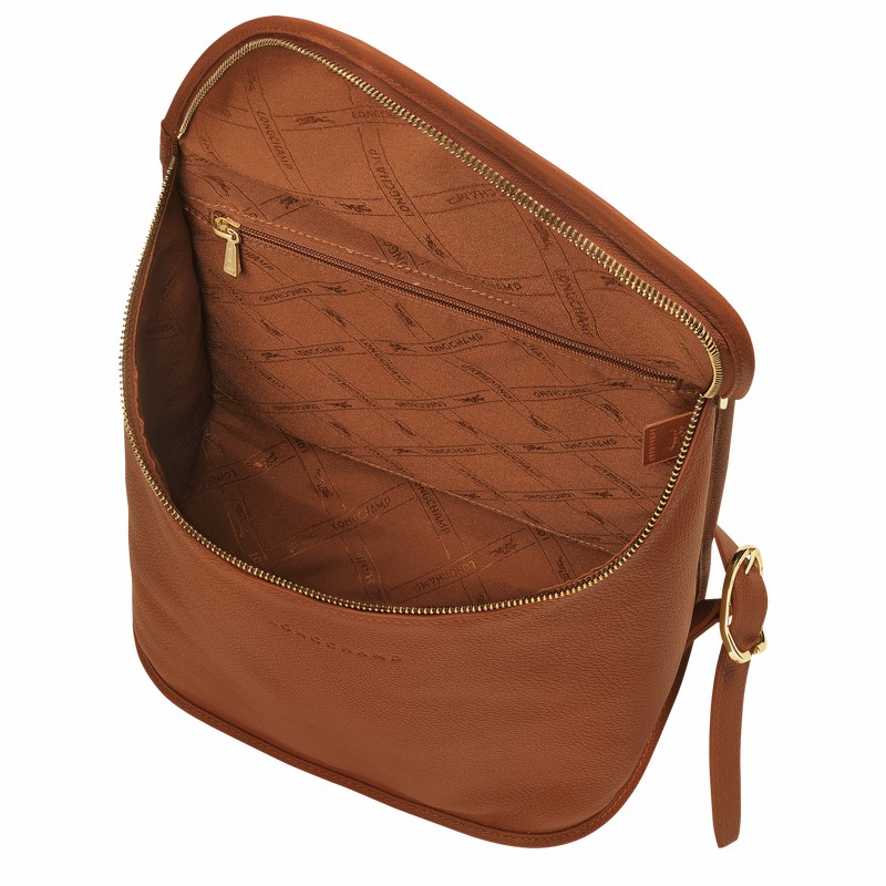 Longchamp Le FOULONNÉ Backpack - Leather Caramel USA | 10195021121