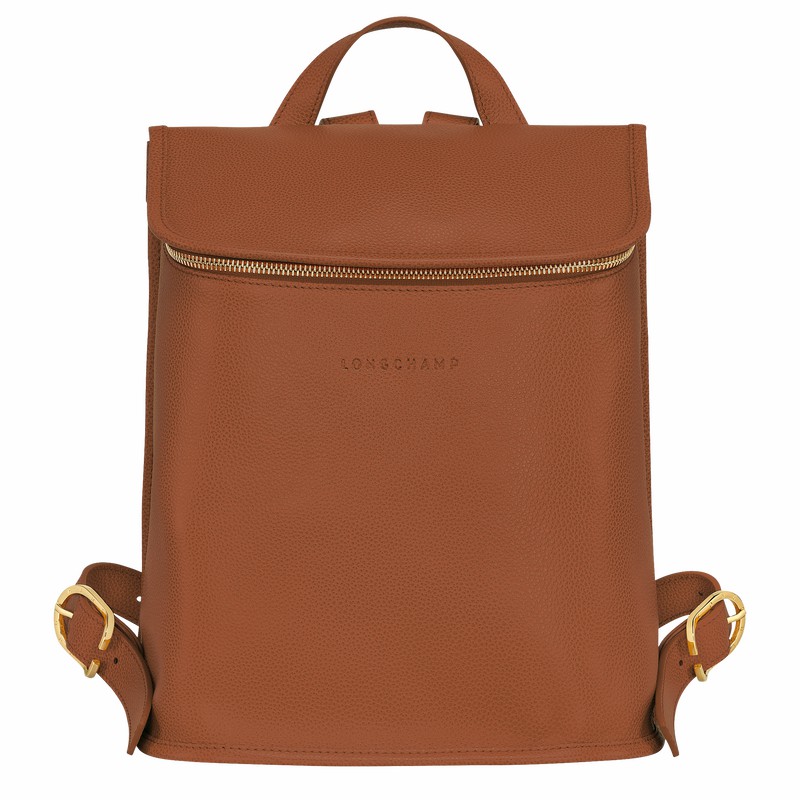 Longchamp Le FOULONNÉ Backpack - Leather Caramel USA | 10195021121