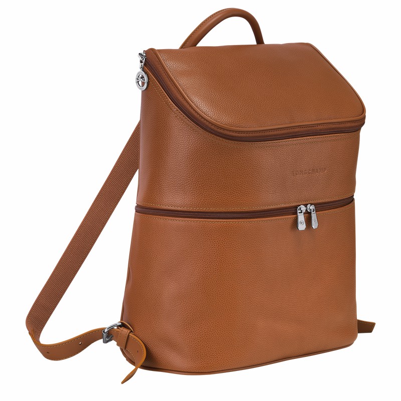 Longchamp Le FOULONNÉ Backpack - Leather Caramel USA | L1617021F72