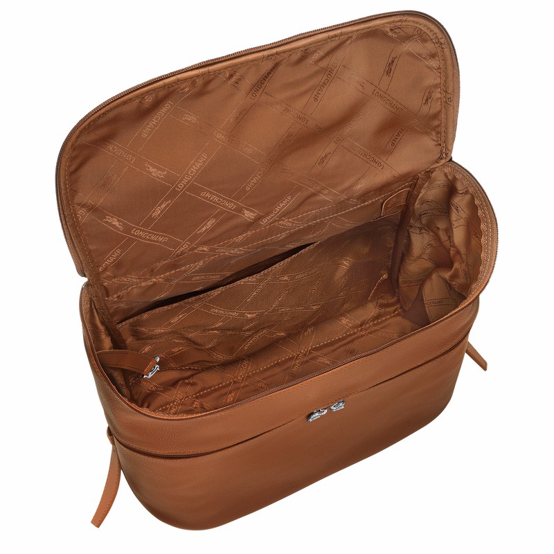 Longchamp Le FOULONNÉ Backpack - Leather Caramel USA | L1617021F72