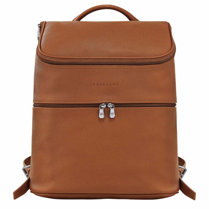 Longchamp Le FOULONNÉ Backpack - Leather Caramel USA | L1617021F72-