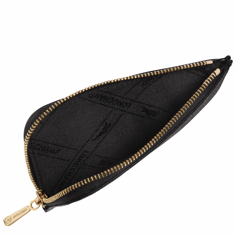 Longchamp Le FOULONNÉ Card holder - Leather Black USA | 30036021001-