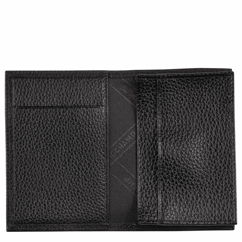 Longchamp Le FOULONNÉ Card holder - Leather Black USA | L3243021001-