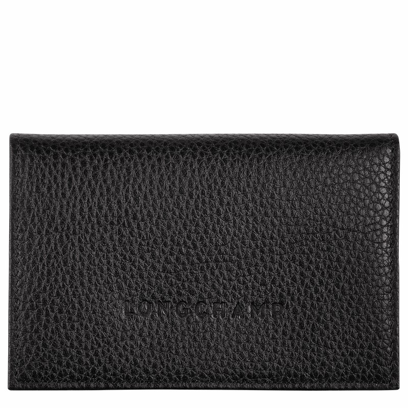 Longchamp Le FOULONNÉ Card holder - Leather Black USA | L3243021001-