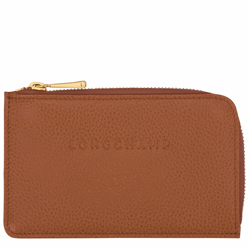 Longchamp Le FOULONNÉ Card holder - Leather Caramel USA | 30036021121-