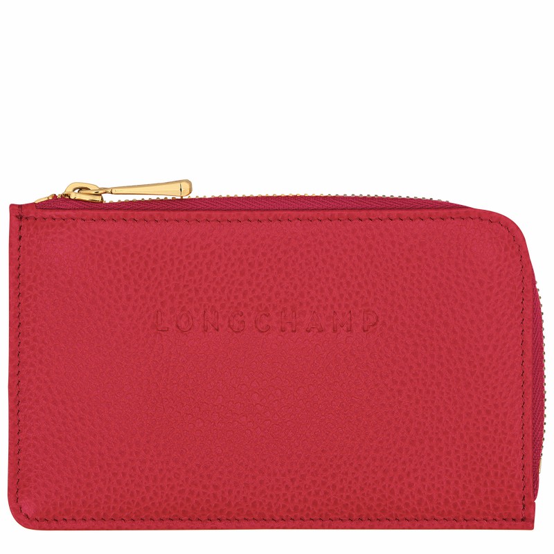 Longchamp Le FOULONNÉ Card holder - Leather Red USA | 30036021C39-