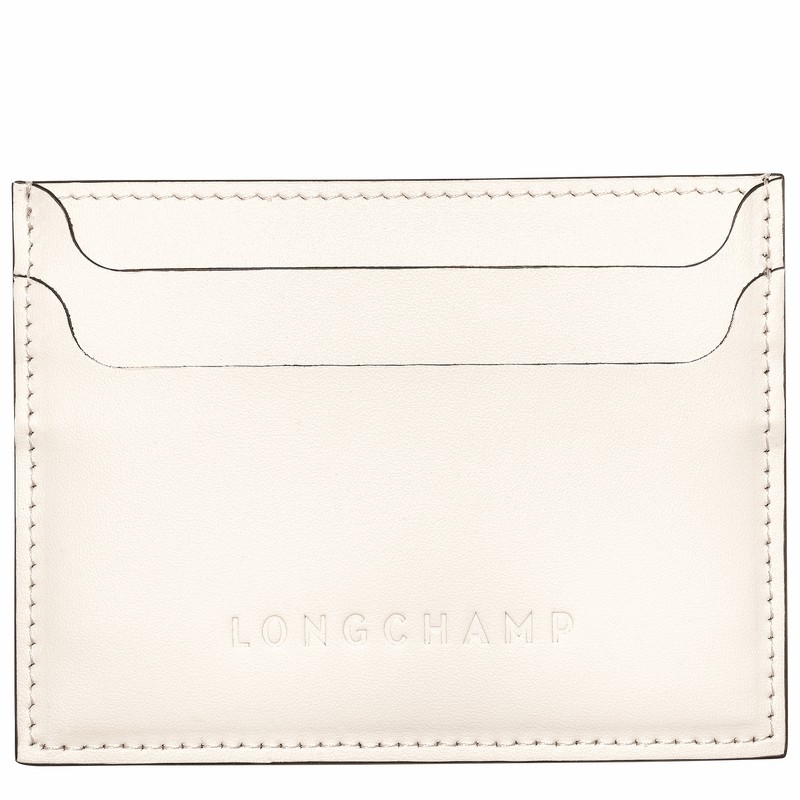 Longchamp Le FOULONNÉ Card holder - Leather White USA | L3218HFI037