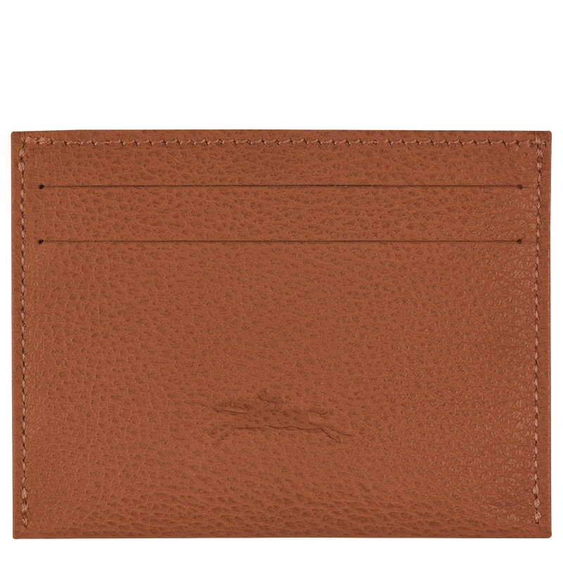 Longchamp Le FOULONNÉ Cardholder - Leather Caramel USA | L3218021121-