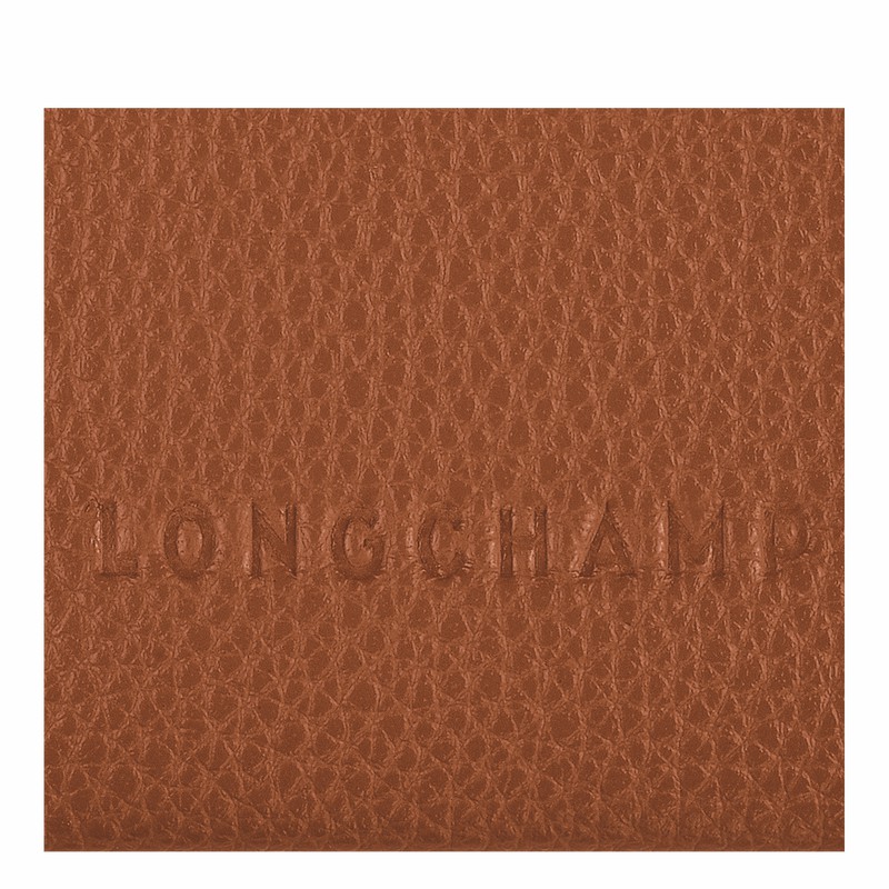 Longchamp Le FOULONNÉ Cardholder - Leather Caramel USA | L3218021121-