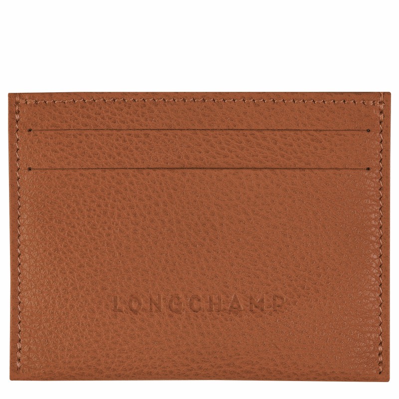 Longchamp Le FOULONNÉ Cardholder - Leather Caramel USA | L3218021121-