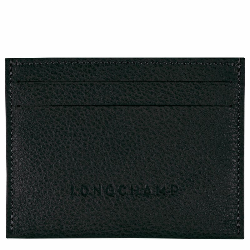 Longchamp Le FOULONNÉ Cardholder - Leather Black USA | L3218021001-