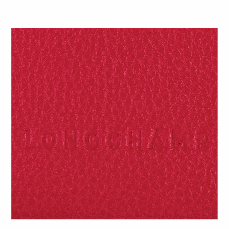 Longchamp Le FOULONNÉ Cardholder - Leather Red USA | L3218021C39-