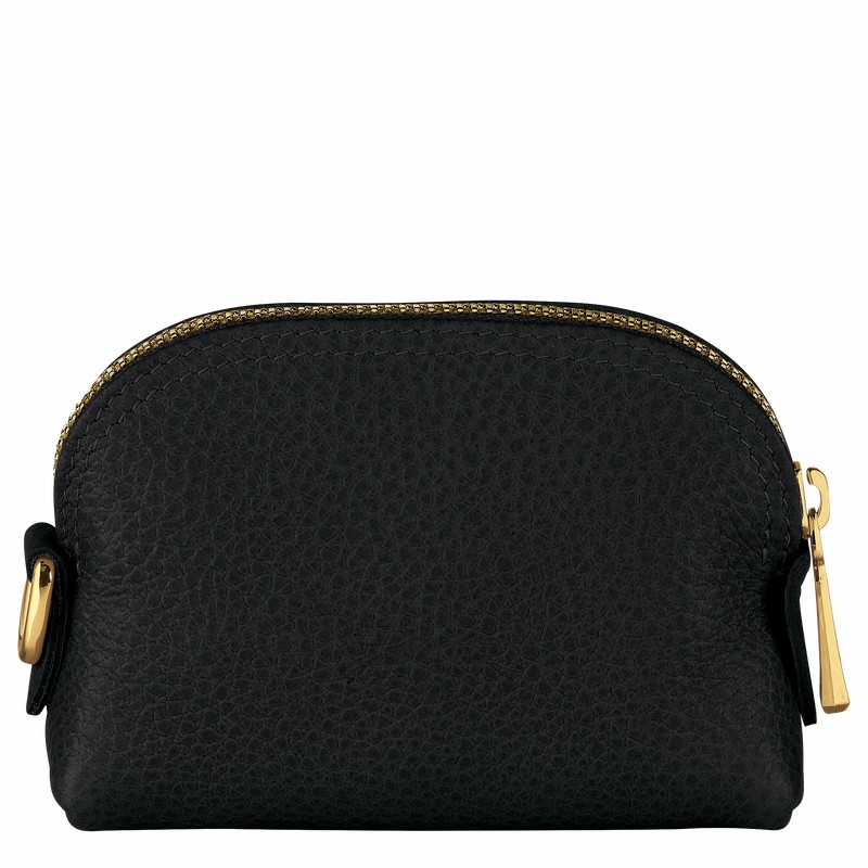 Longchamp Le FOULONNÉ Coin purse - Leather Black USA | L3686021001