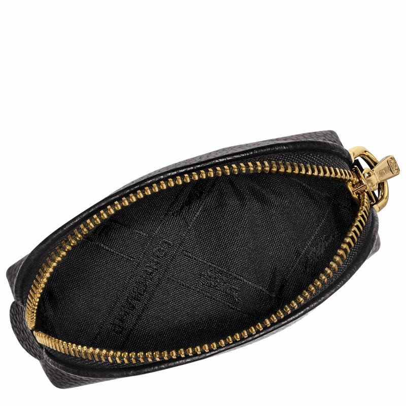 Longchamp Le FOULONNÉ Coin purse - Leather Black USA | L3686021001